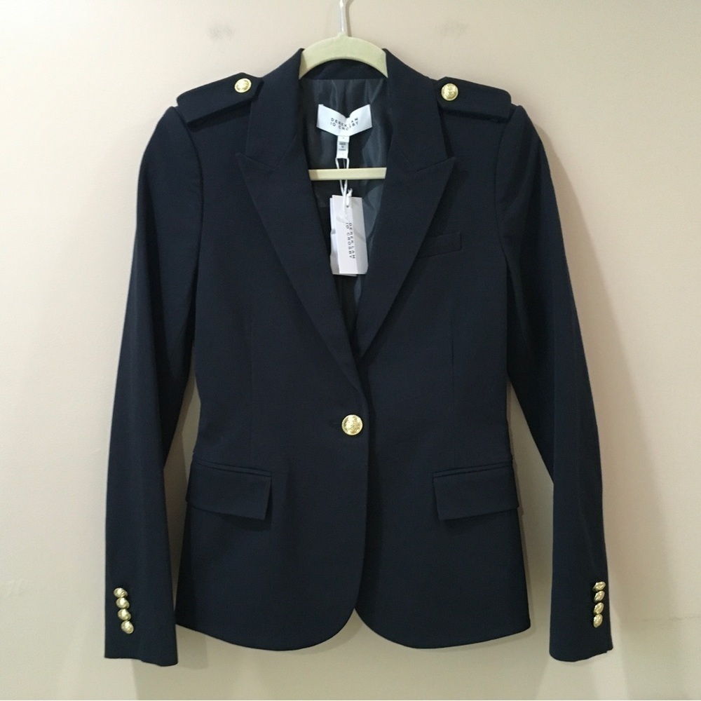 Derek Lam 10 single Breasted Blazer midnight size 0 new - Picture 3 of 11
